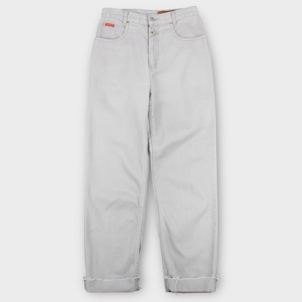 Lawman Western Jeans Womens 7 Gray High Rise‎ Button Detail Cowboy Rodeo Vintage